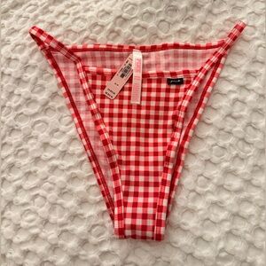 Victoria's Secret Pink Gingham High Leg String Bikini Bottom